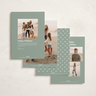 This is a sage new year photo cards with standard by Lucrecia Caporale called timeless charm printing on recycled smooth signature in standard
