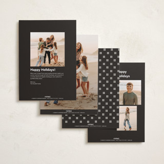 This is a charcoal new year photo cards with standard by Lucrecia Caporale called timeless charm printing on recycled smooth signature in standard