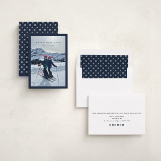 This is a wintermint new year photo cards with standard by Lucrecia Caporale called timeless charm printing on recycled smooth signature in standard