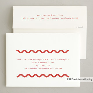 This is a candy cane new year photo cards with standard by Blustery August called party squiggle printing on recycled smooth signature in standard