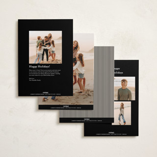This is a raven new year photo cards with standard by Olivia Raufman called our adventures printing on recycled smooth signature in standard
