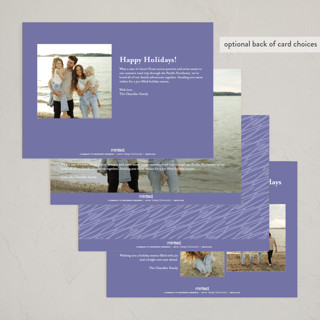 This is a lavender new year photo cards with standard by Kennedi Shaw called update printing on recycled smooth signature in standard