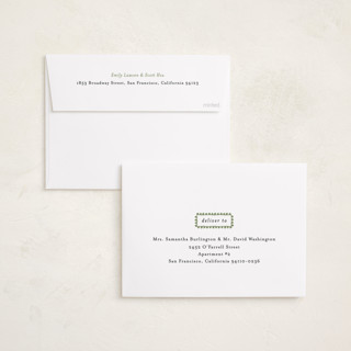 This is a olive new year photo cards with standard by Sara Hicks Malone called hand drawn scallop printing on recycled smooth signature in standard