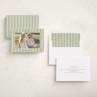 This is a mint new year photo cards with standard by Ellen Schlegelmilch called stars & stripes printing on recycled smooth signature in standard