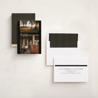 This is a retro new year photo cards with standard by Pixel and Hank called characteristic printing on recycled smooth signature in standard