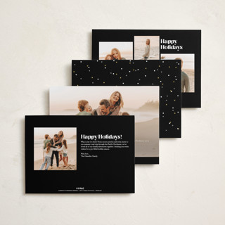 This is a snow new year photo cards with standard by Lea Delaveris called let's do this printing on recycled smooth signature in standard