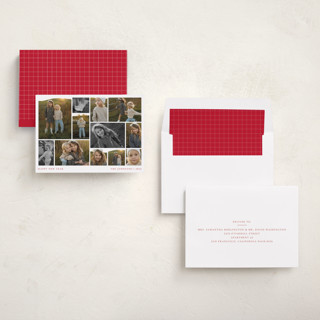 This is a cardinal new year photo cards with standard by Meggy Masters called photomontage printing on recycled smooth signature in standard