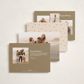 This is a champagne new year photo cards with standard by Ani Somi called road trip printing on recycled smooth signature in standard