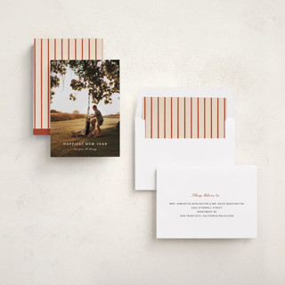 This is a cream new year photo cards with standard by Ani Somi called everyday afternoon printing on recycled smooth signature in standard