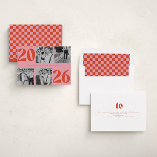 This is a candy new year photo cards with standard by Baumbirdy called bold newyear printing on recycled smooth signature in standard