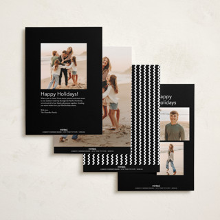 This is a onyx new year photo cards with standard by Robert and Stella called pretty please printing on recycled smooth signature in standard