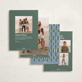 This is a juniper new year photo cards with standard by Cindy Reynolds called painted stripes printing on recycled smooth signature in standard