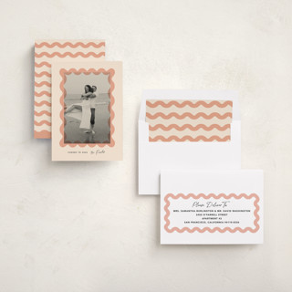 This is a cider new year photo cards with standard by Creo Study called squiggle overlay printing on recycled smooth signature in standard