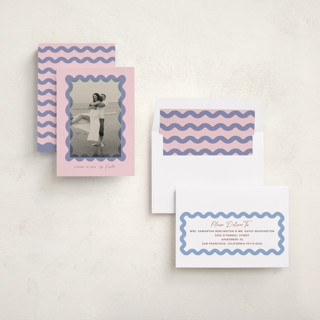 This is a jam new year photo cards with standard by Creo Study called squiggle overlay printing on recycled smooth signature in standard