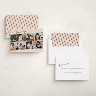 This is a blush new year photo cards with standard by Iveta Angelova called highlights printing on recycled smooth signature in standard