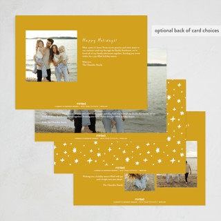 This is a dandelion new year photo cards with standard by Everett Paper Goods called pizazz printing on recycled smooth signature in standard