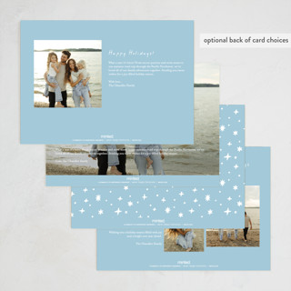 This is a glacier new year photo cards with standard by Everett Paper Goods called pizazz printing on recycled smooth signature in standard