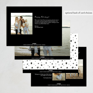 This is a midnight new year photo cards with standard by Everett Paper Goods called pizazz printing on recycled smooth signature in standard