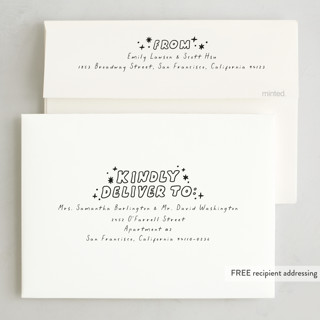 This is a midnight new year photo cards with standard by Everett Paper Goods called pizazz printing on recycled smooth signature in standard
