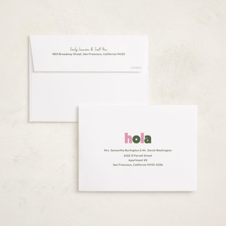 This is a rosa new year photo cards with standard by Megan Davis called adios printing on recycled smooth signature in standard