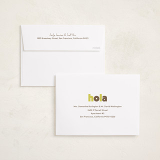 This is a limon new year photo cards with standard by Megan Davis called adios printing on recycled smooth signature in standard