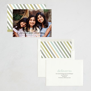 This is a coal new year photo cards with standard by Sara Hicks Malone called late card era printing on recycled smooth signature in standard