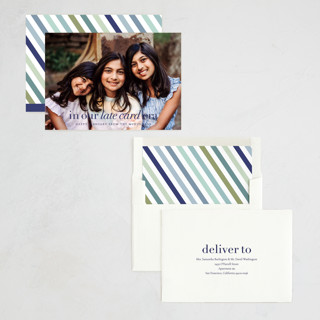 This is a grape new year photo cards with standard by Sara Hicks Malone called late card era printing on recycled smooth signature in standard