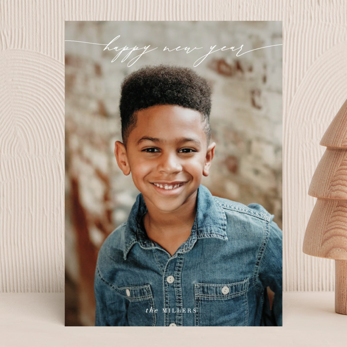 "Flair" - New Year Photo Cards in Snow by Nicoletta Savod.