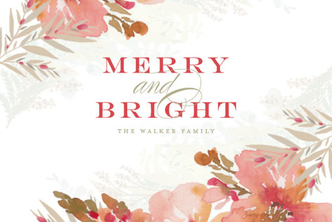 Festive Blooms Holiday Ornament Cards