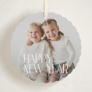 This is a snowflake holiday card ornaments with standard by Jessica Williams called wintertide printing on recycled smooth signature in ornament