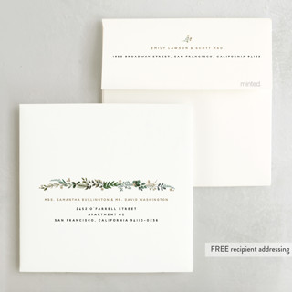 This is a sugar cookie holiday card ornaments with standard by Susan Moyal called petite botanicals printing on recycled smooth signature in ornament
