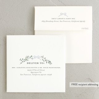 This is a frost holiday card ornaments with standard by Itsy Belle Studio called evergreen wreath printing on recycled smooth signature in ornament