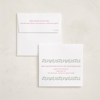 This is a holly berry holiday card ornaments with standard by Mansi Verma called ornament wreathe printing on recycled smooth signature in ornament