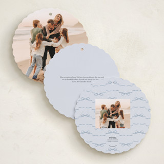 This is a frost holiday card ornaments with standard by Susan Zinader called first christmas wreath printing on recycled smooth signature in ornament