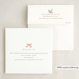 This is a champagne holiday card ornaments with standard by Cass Loh called festive doodles printing on recycled smooth signature in ornament