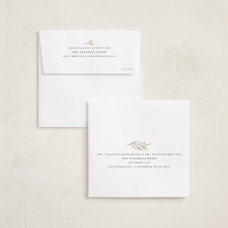 This is a coal holiday card ornaments with standard by Randi Cirelli called merry & new printing on recycled smooth signature in ornament