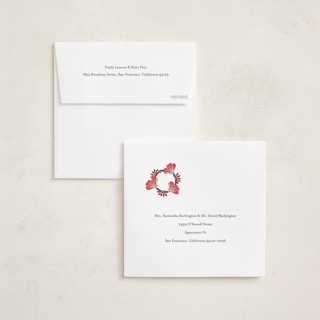 This is a midnight holiday card ornaments with standard by Katrina Marquet called joyful wreath printing on recycled smooth signature in ornament