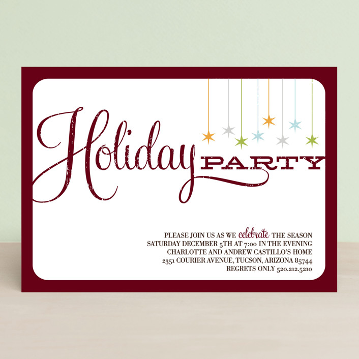 Retro Party Holiday Invitations By Three Kisses Studio Minted Retro Party Holiday Invitations