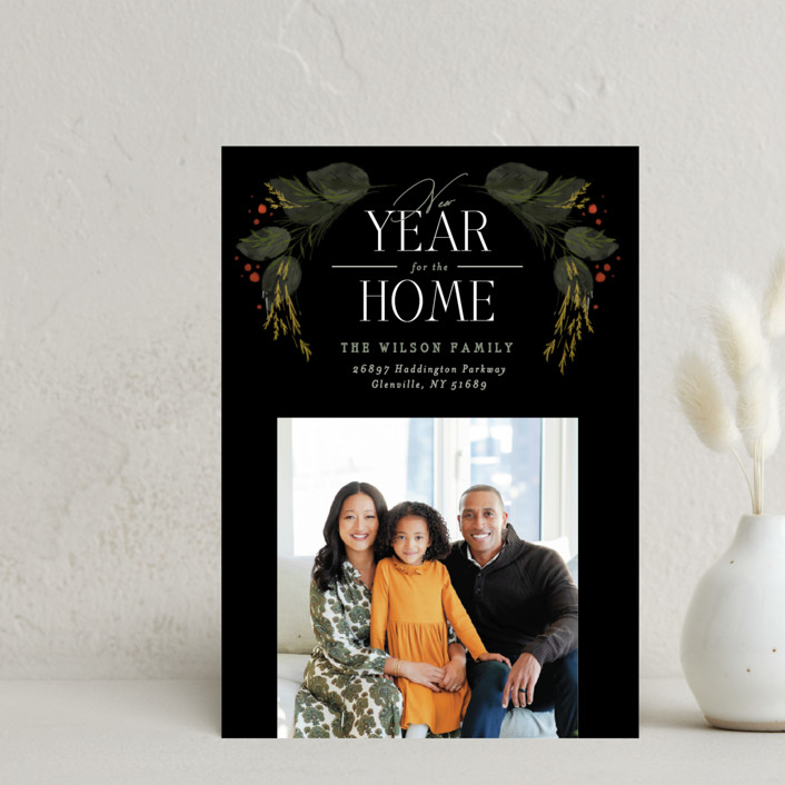 New Home Garland Holiday Postcards by Erin L. Wilson Minted