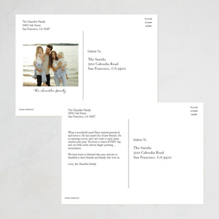 This is a plum christmas postcards with standard by Carrie Moradi called plaid paper printing on signature in postcard