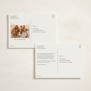 This is a sugar plum christmas postcards with standard by Kristen Magee called warm holiday wishes script printing on signature in postcard