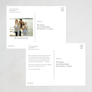 This is a sugar plum christmas postcards with standard by Julie Murray called merry text printing on signature in postcard