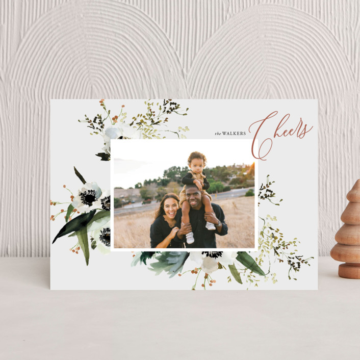 Winter Anemones Holiday Postcards by Kelly Ventura Minted