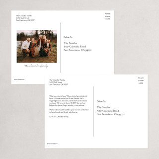 This is a midnight christmas postcards with standard by Lori Wemple called flora printing on recycled smooth signature in postcard