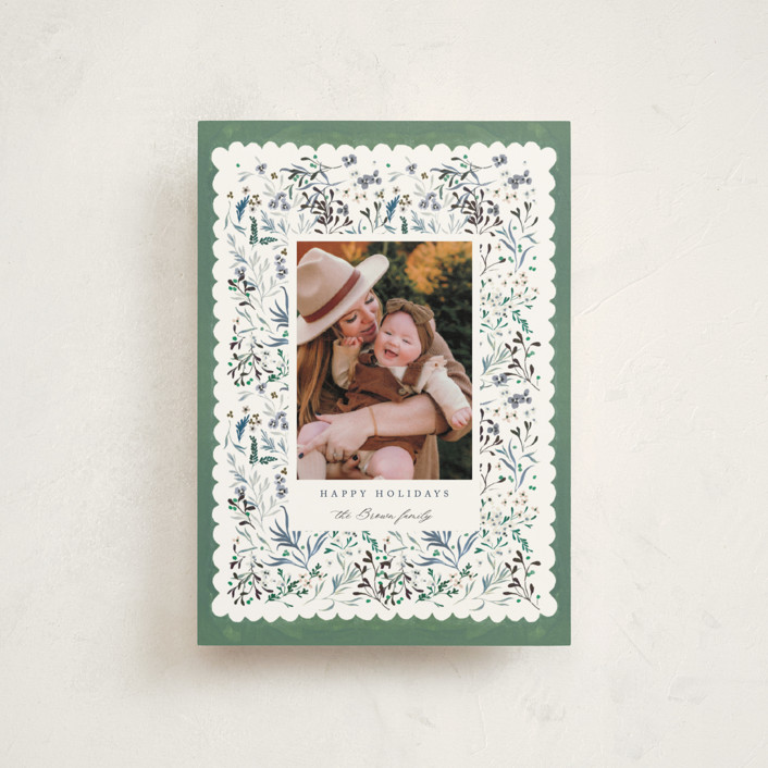 Wonderland Floral Holiday Postcards by Kelly Ventura Minted