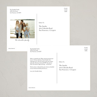 This is a periwinkle christmas postcards with standard by Annie Clark called rudolph printing on signature in postcard