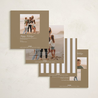 This is a starlight foil pressed holiday cards with foil pressed by Cass Loh called luxe frame printing on recycled smooth signature in square