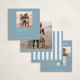 This is a bluejay foil pressed holiday cards with foil pressed by Cass Loh called luxe frame printing on recycled smooth signature in square