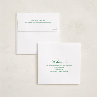This is a elf shoes foil pressed holiday cards with foil pressed by Cass Loh called luxe frame printing on recycled smooth signature in square
