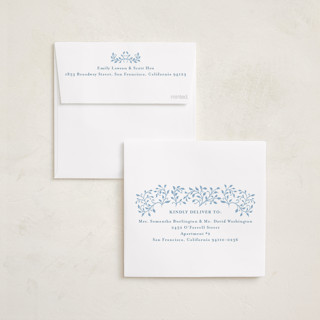 This is a frosted foil pressed holiday cards with foil pressed by Tamara Hilje called laurel printing on recycled smooth signature in square